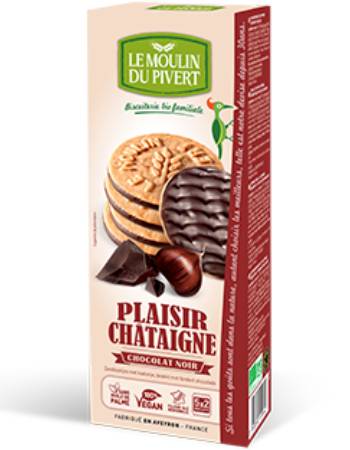 LE MOULIN DU PIVERT DARK CHOCOLATE CHESTNUT COOKIES