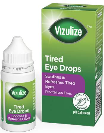 VIZULIZE TIRED EYE DROPS 10ML. Vizulize Cooling & Soothing Eye Drops