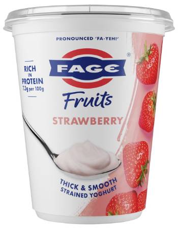 FAGE FRUITS YOGURT 380G | STRAWBERRY