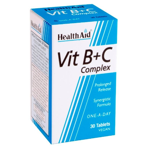 HEALTH AID VIT B + C COMPLEX 30 TABLETS