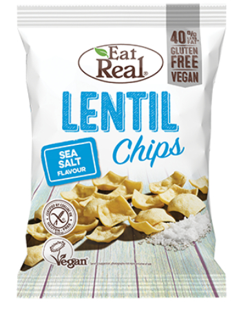 EAT REAL LENTIL CHIPS SEA SALT 40G