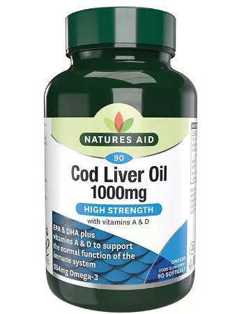 NATURES AID COD LIVER OIL 1000MG | 90 SOFTGELS