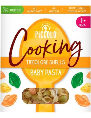PICCOLO TRICOLORE SHELLS BABY PASTA 400G (12 MONTHS+)
