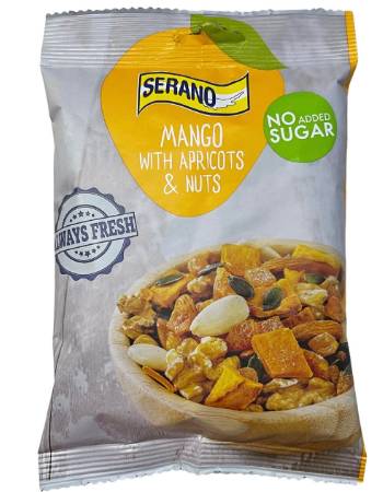 SERANO MANGO WITH APRICOTS AND NUTS 150G