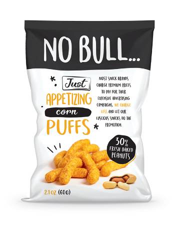 JUST NO BULL PEANUT PUFFS 60G