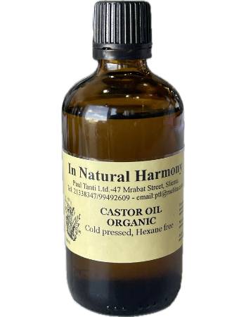 IN NATURAL HARMONY CASTOR OIL 100ML | ORGANIC, COLD PRESSED, HEXANE FREE