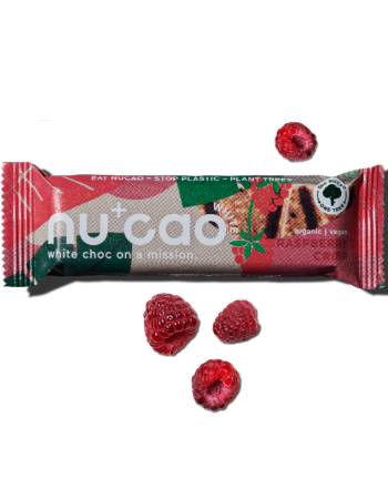 NUCAO WHITE RASPBERRY CRISP BAR 40G