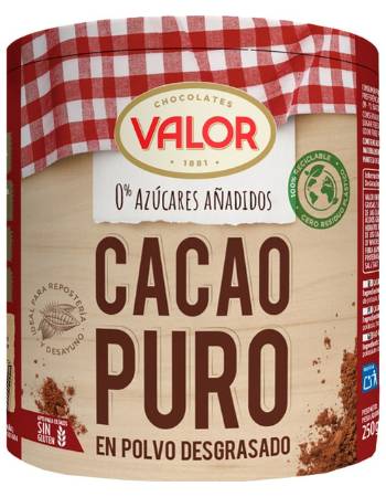 VALOR PURE CACAO POWDER 250G - NO ADDED SUGAR