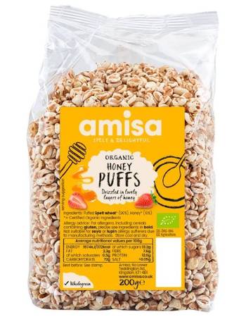 AMISA  ORGANIC HONEY PUFFS 200G