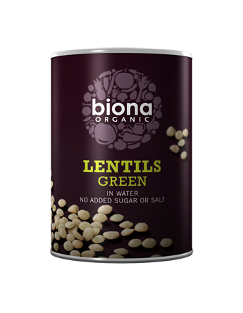 BIONA ORGANIC GREEN LENTILS 400G