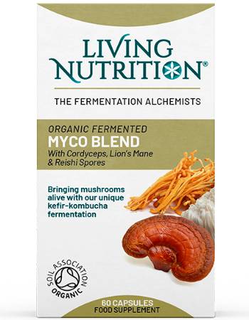 LIVING NUTRITION MYCO BLEND 60 CAPSULES | CORDYCEPS - LIONS MANE & REISHI SPORES