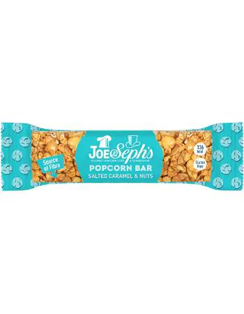 JOE AND SEPHS SALTED CARAMEL POPCORN BAR 27G