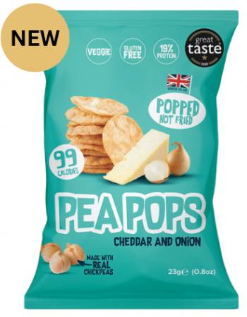 PEA POPS CHEDDAR & ONION CHICKPEA SNACK 23G