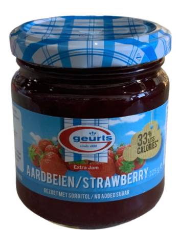 GEURTS STRAWBERRY DIET JAM 225G