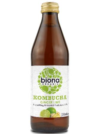 BIONA ORGANIC KOMBUCHA GINGER LIME 330ML