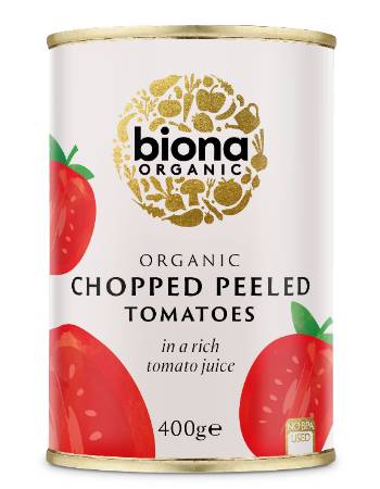 BIONA CHOPPED PEELED TOMATOES 400G