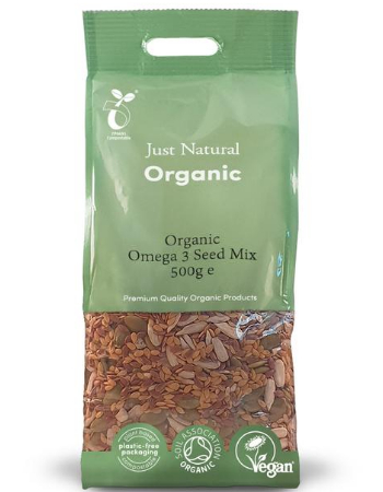 JUST NATURAL OMEGA 3 SEED MIX 500G