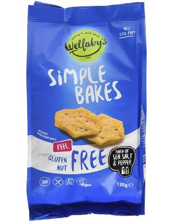 WELLABY'S SIMPLE BAKES SEA SALT & PEPPER 120G