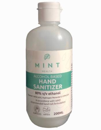 MINT ALCOHOL SANITIZER 200ML (80%)