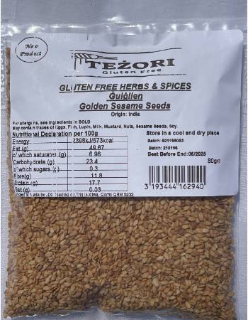 GLUTENFREEBISS GLUTEN FREE GOLDEN SESAME SEEDS 80G