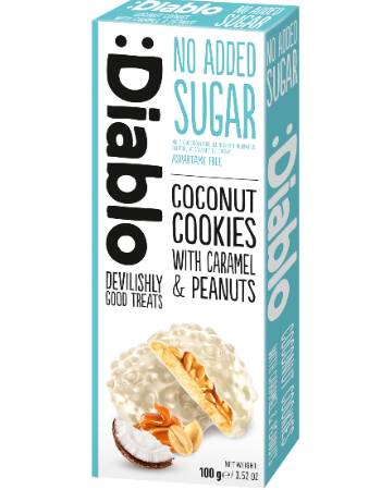 DIABLO COCONUT COOKIES WITH CARAMEL & PEANUTS 100G