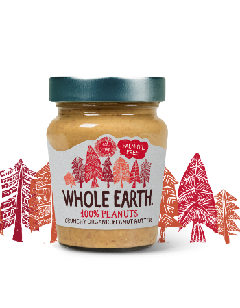 WHOLE EARTH 100% PEANUT BUTTER CRUNCHY 227G