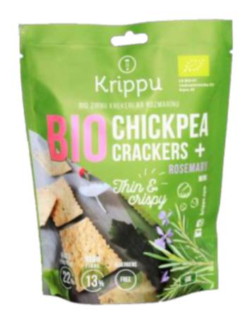 KRIPPU BIO CHICKPEA CRACKERS WITH ROSEMARY 50G