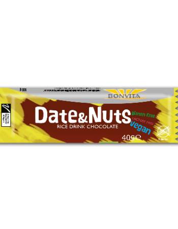 BONVITA DATES AND NUTS DARK CHOCOLATE BAR 40G