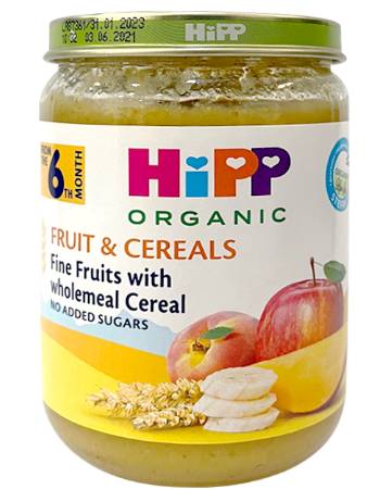 HIPP FINE FRUITS WITH WHOLEMEAL CEREAL 190G