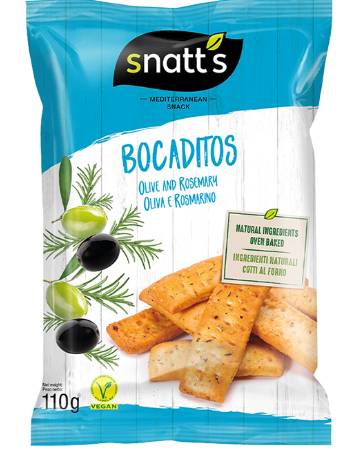 SNATTS BOCADITOS OLIVE & ROSEMARY 110G