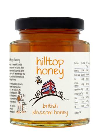 HILLTOP RAW BRITISH BLOSSOM HONEY 227G