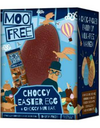 MOO FREE EASTER ORIGINAL MILK CHOCCY EGG & CHOCCY BAR 100G