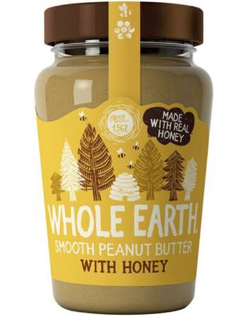 WHOLE EARTH SMOOTH PEANUT BUTTER WITH HONEY 340G