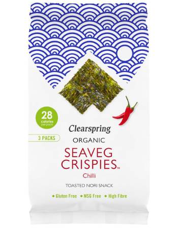 CLEARSPRING SEA VEGETABLE CRISPIES CHILLI 3 X 4G