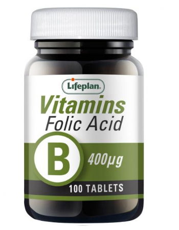 LIFEPLAN FOLIC ACID 400MCG 100 CAPSULES