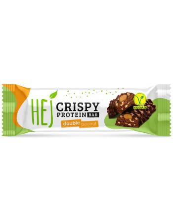 HEJ CRISPY VEGAN PROTEIN BAR 45G| DOUBLE PEANUT