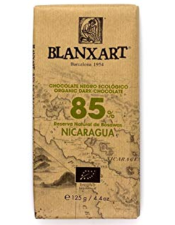 BLANXART 85% NICARAGUA DARK CHOC  125G