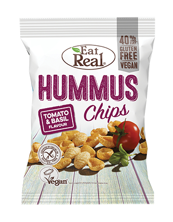 EAT REAL HUMMUS CHIPS TOMATO & BASIL 135G
