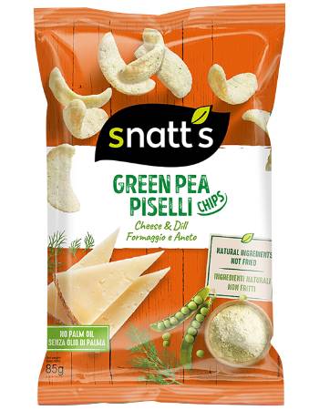 SNATT'S VENDING GREEN PEA CHEESE AND DILL CHIPS  28G