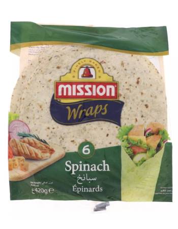 MISSION SPINACH WRAPS 420G