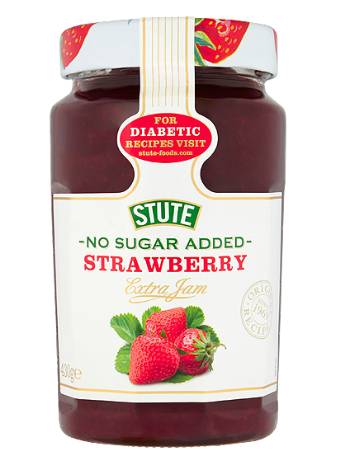 STUTE DIABETIC STRAWBERRY JAM 430G