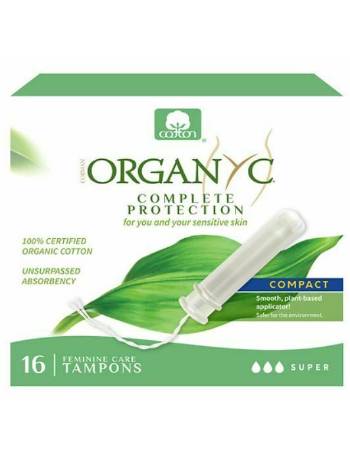 ORGANYC TAMPONS COMPACT SUPER - 16 TAMPONS
