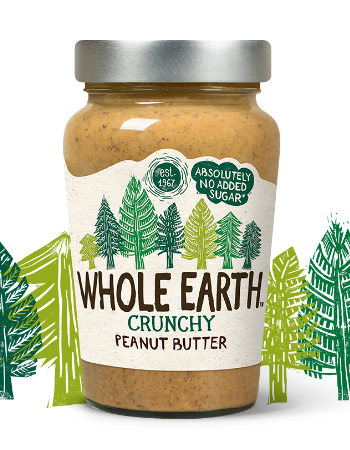 WHOLE EARTH CRUNCHY PEANUT BUTTER 340G