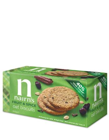 NAIRNS OAT BISCUITS FRUIT & SPICE 200G