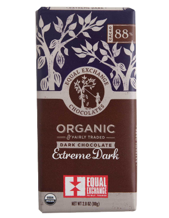 EQUAL EXCHANGE ORG 88% DARK CHOC 80G