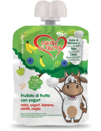 CUORE DI FRUTTA APPLE BANANA BERRY AND MILLET 90G