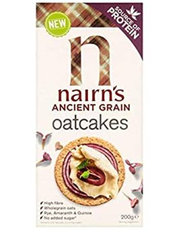 NAIRNS ANCIENT GRAINS RYE AND QUINOA OATCAKES 200G