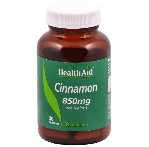 HEALTH AID CINNAMON 850MG 30 CAPSULES