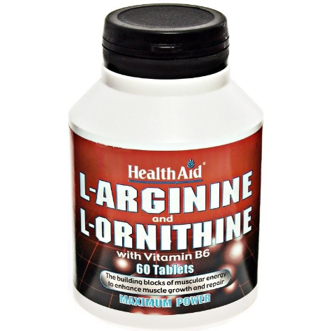 HEALTH AID L-ARGININE & L-ORNITHINE 60 TABLETS