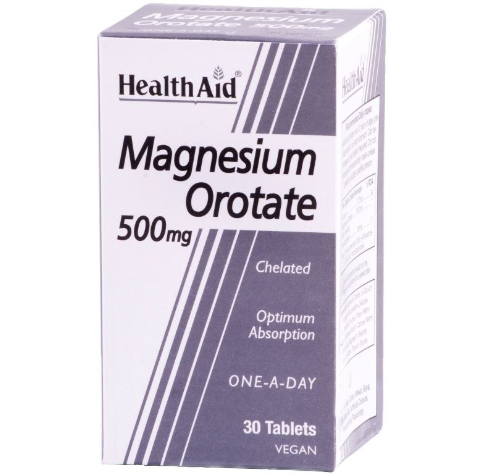 HEALTH AID MAGNESIUM OROTATE 500MG 30 TABLETS